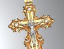 christian cross pendantd model stldm